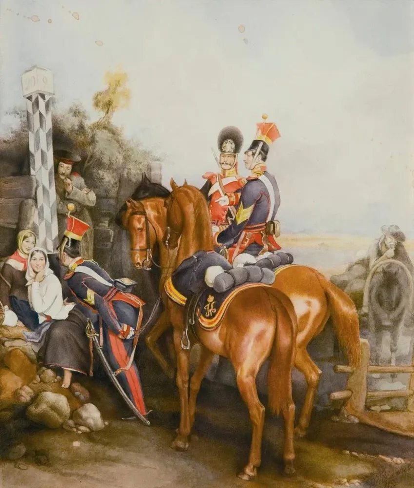 Maalaus L'officier charmant - Alexander Bogdanovitch Villevalde | Taidetuloste