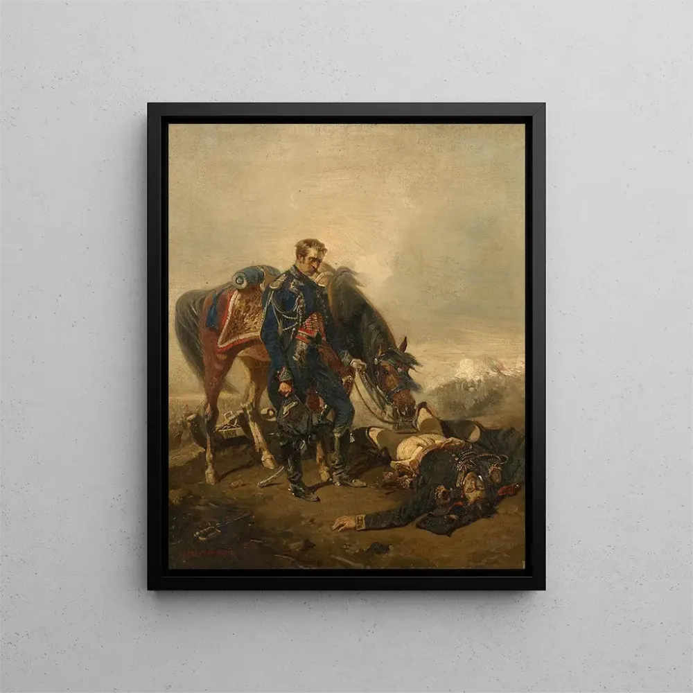 Maalaus L'Officier de terre - Charles - Édouard Armand - Dumaresq