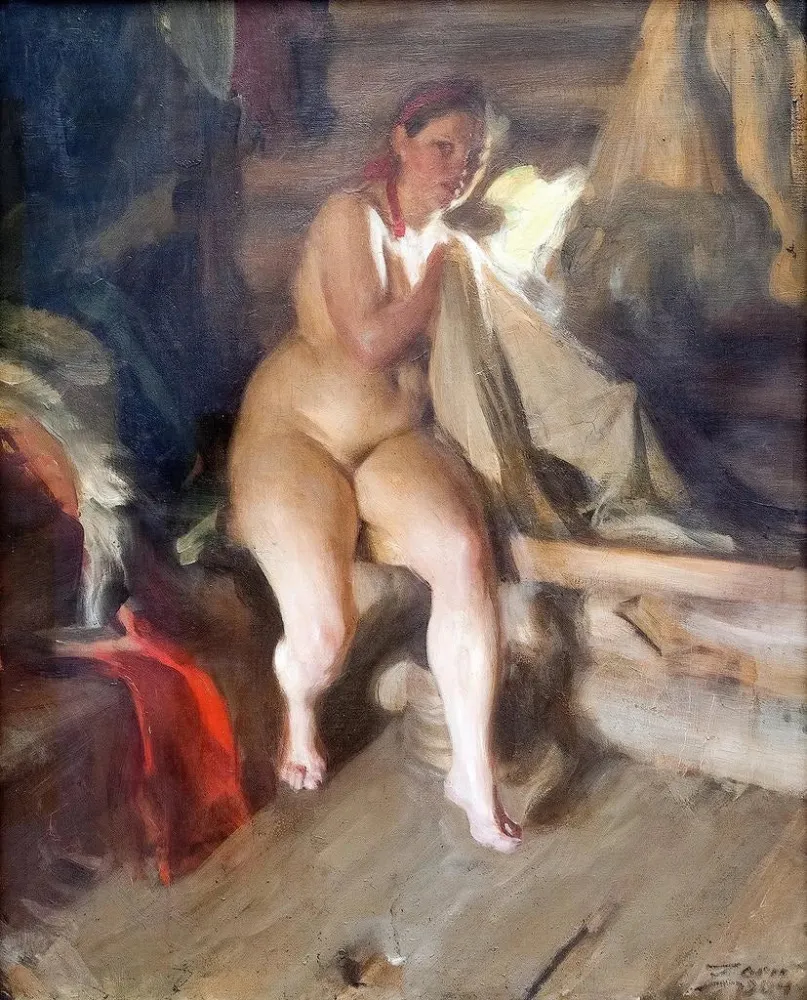 Maalaus Loftissa - Anders Zorn | Taidetuloste