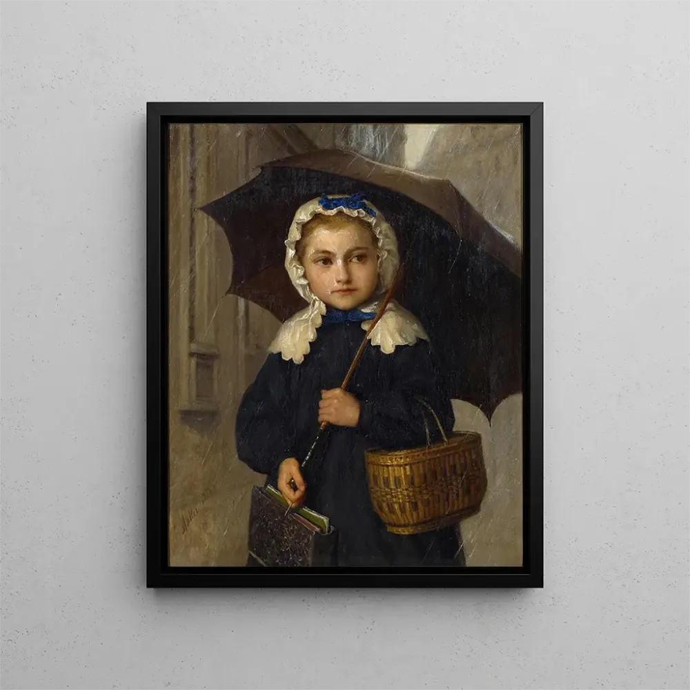 Maalaus Louise Anker sateenvarjon kanssa - Albert Anker | Taidetuloste