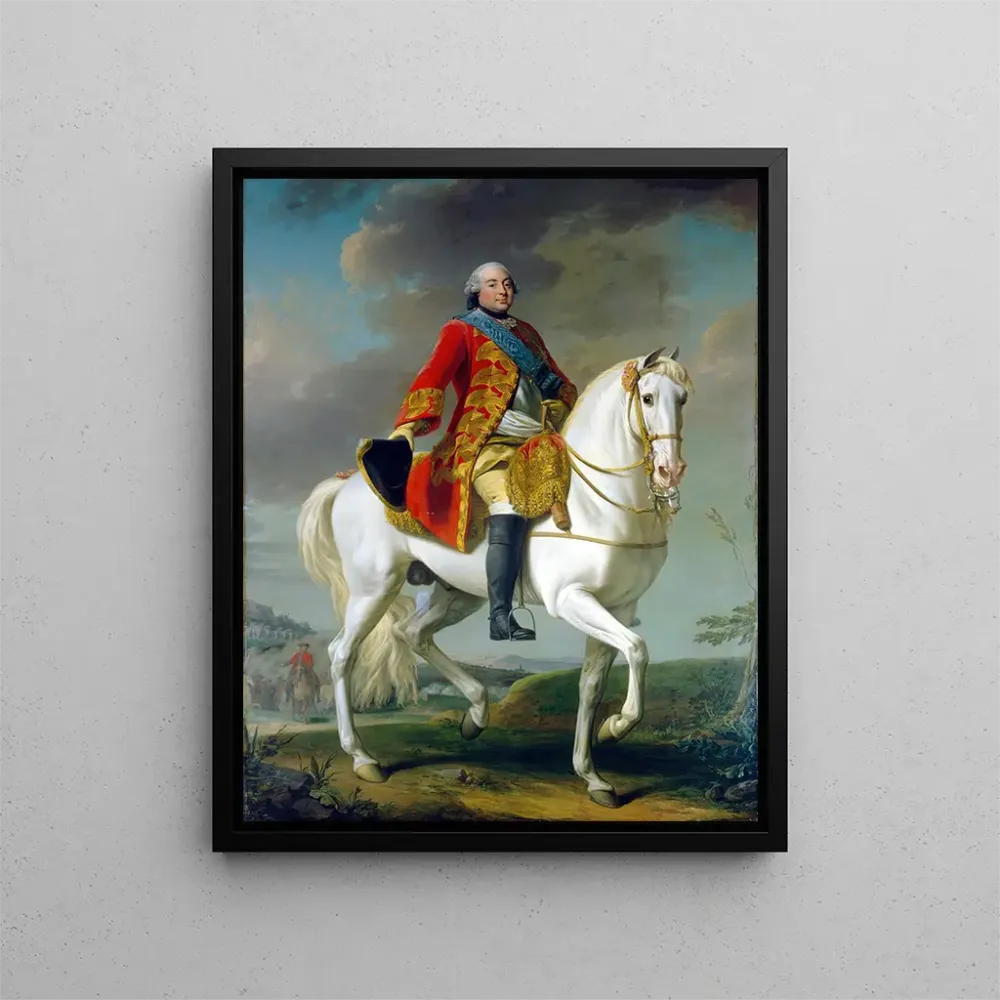 Maalaus Louis-Philippe Duc d'Orléans tervehtii armeettaan taistelukentällä - Alexander Roslin | Taidetuloste