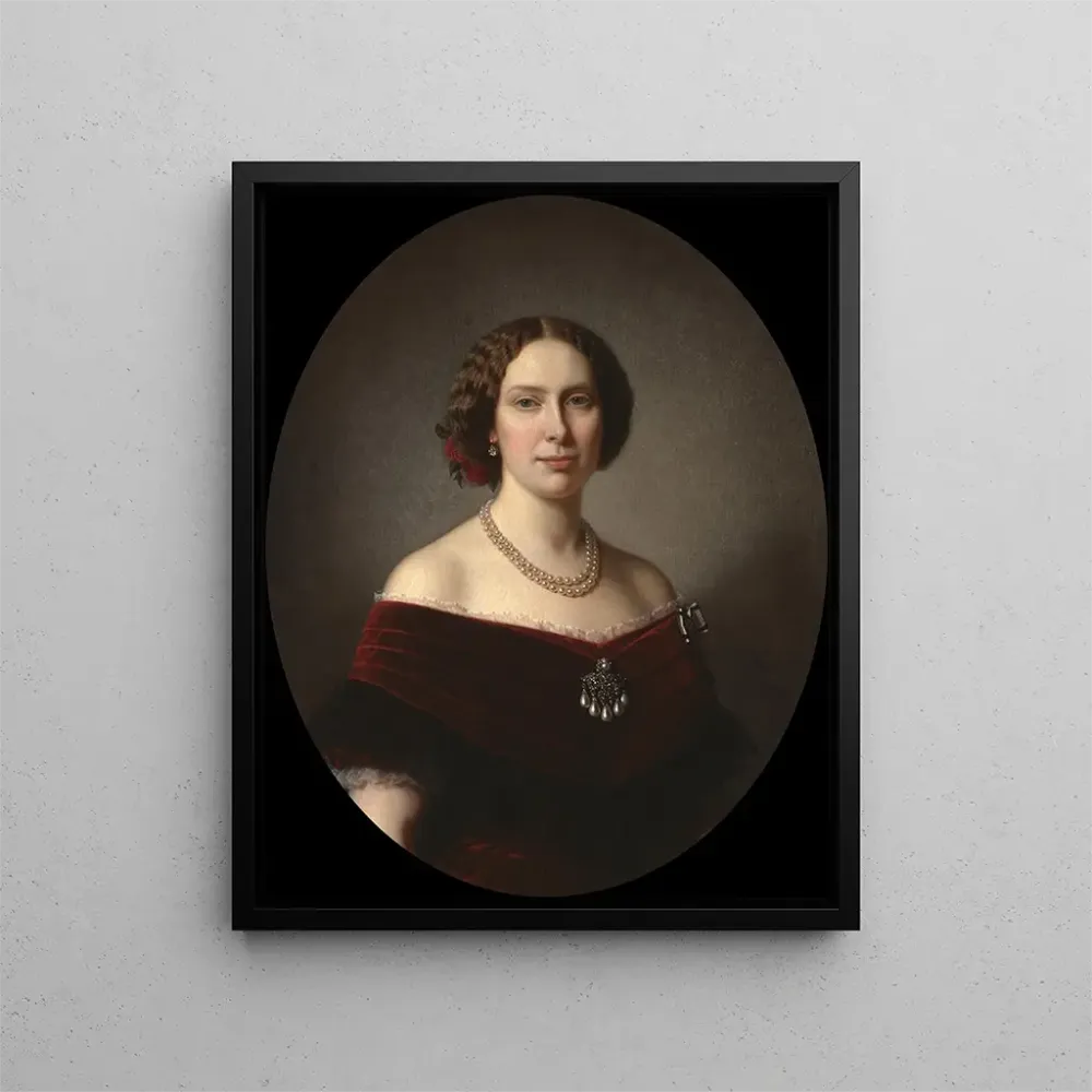 Maalaus Lovisa 1828-1871 Alankomaatin prinsessa Ruotsin ja Norjan kuningatar - Amalia Lindegren | Taidetuloste