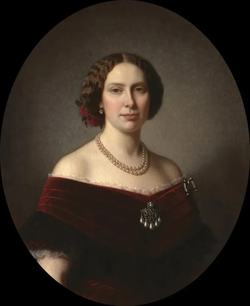 Maalaus Lovisa 1828-1871 Alankomaatin prinsessa Ruotsin ja Norjan kuningatar - Amalia Lindegren | Taidetuloste