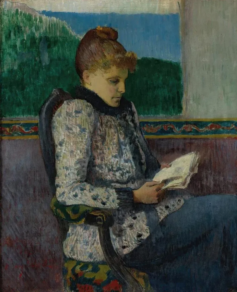 Maalaus Luku ikkunassa - Henry Moret | Taidetuloste