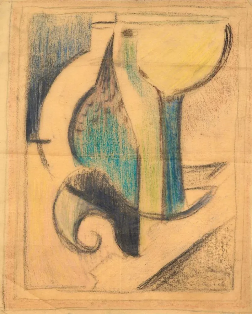 Maalaus luonnonkuvaus lasi- ja pulkkuaiheesta - Albert Gleizes | Taidetuloste