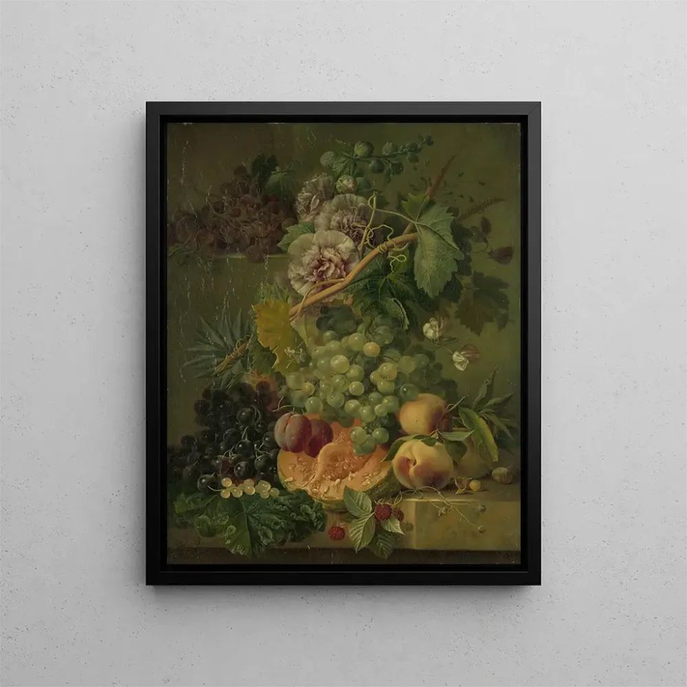 Maalaus Luontoaiheinen kukkien ja hedelmien still life - Albertus Jonas Brandt | Taidetuloste