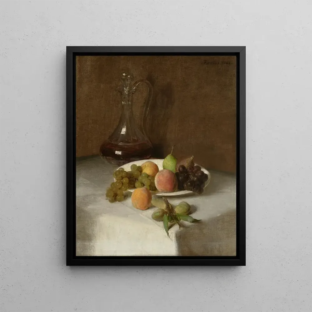 Maalaus Luontoaiheinen still life : La carafe - Henri Fantin - Latour | Taidetuloste