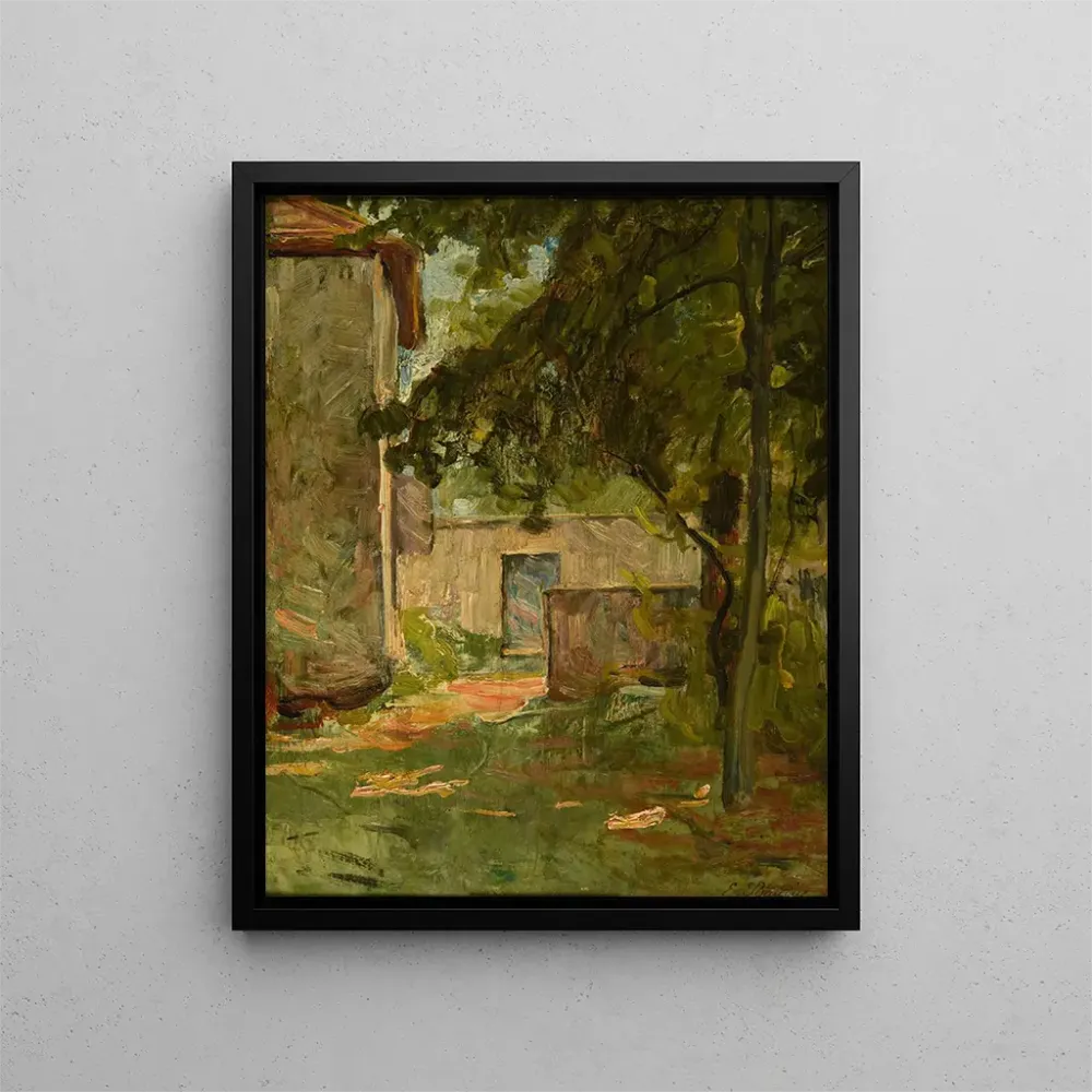 Maalaus Maalaus Entrée de ferme Vezronce par Morestel Isère - Eugène Baudin | Taidetuloste
