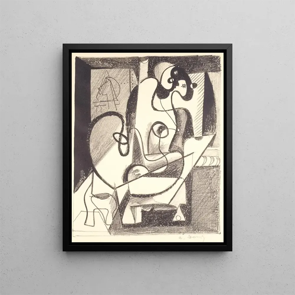 Maalaus Maalaus ja malli Luomisen huone - Arshile Gorky | Taidetuloste