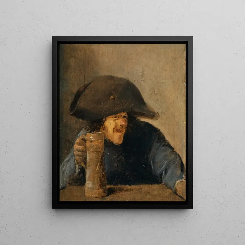 Maalaus Maalaus Paysan avec bicorne et chope - Adriaen Brouwer | Taidetuloste