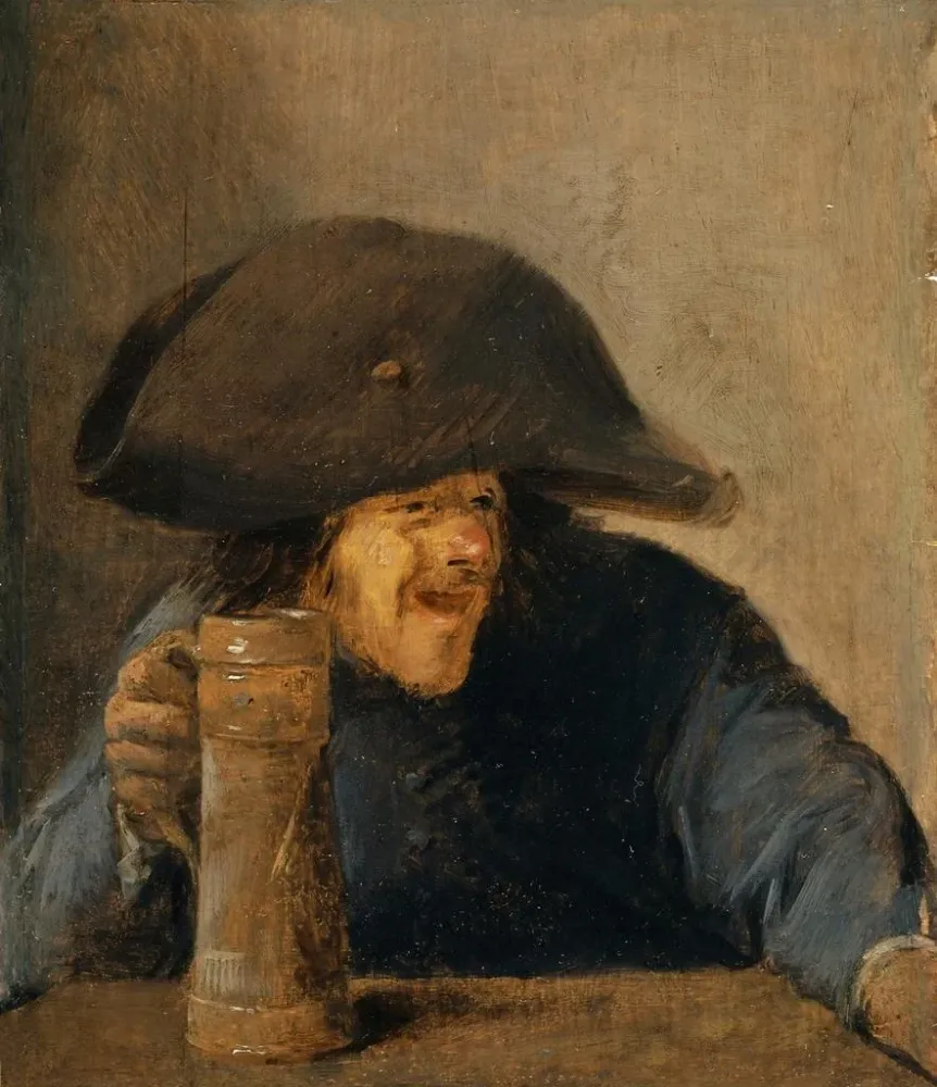 Maalaus Maalaus Paysan avec bicorne et chope - Adriaen Brouwer | Taidetuloste