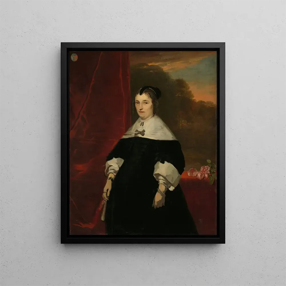Maalaus Machteld Bas kuollut vuonna 1681, Abraham de Visscherin vaimo - Abraham Lambertsz van den Tempel | Taidetuloste