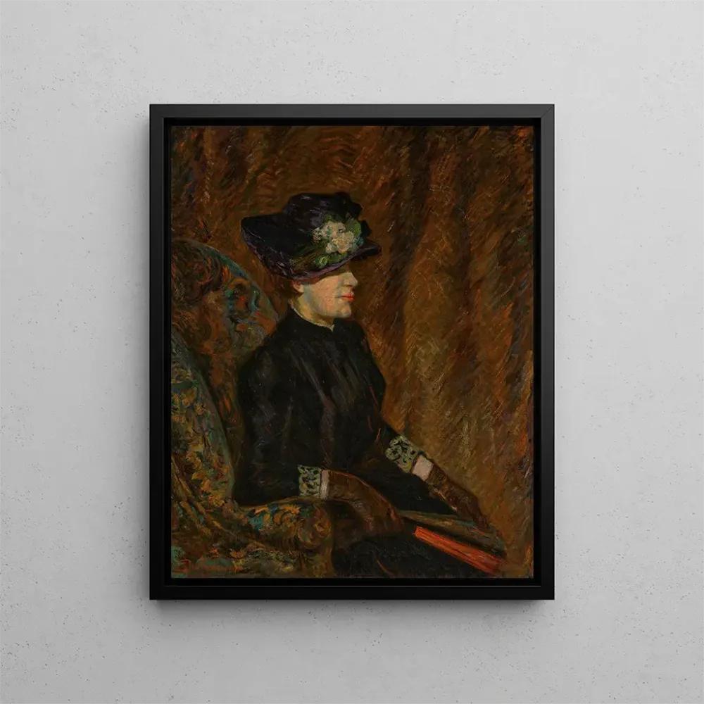 Maalaus Madame Guillaumin avec un éventail - Armand Guillaumin | Taidetuloste