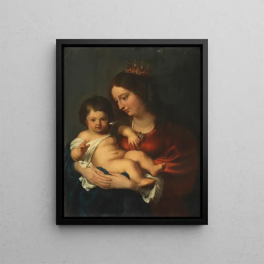 Maalaus La Madone bénissant l'enfant Jésus - Anonyymi | Taidetuloste