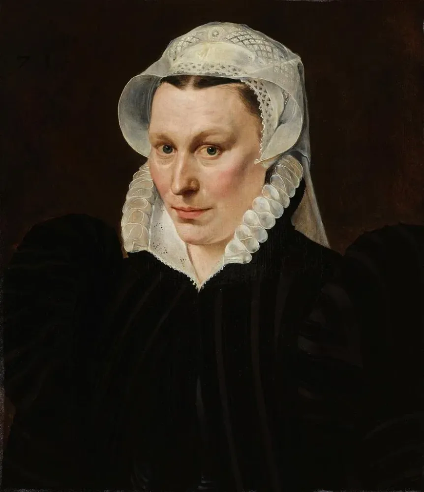 Maalaus Magdalena Plantin'n muotokuva - Adriaen Thomasz Key
