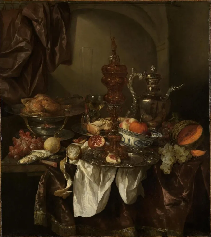 Maalaus Magnifique nature morte - Abraham van Beyeren | Taidetuloste
