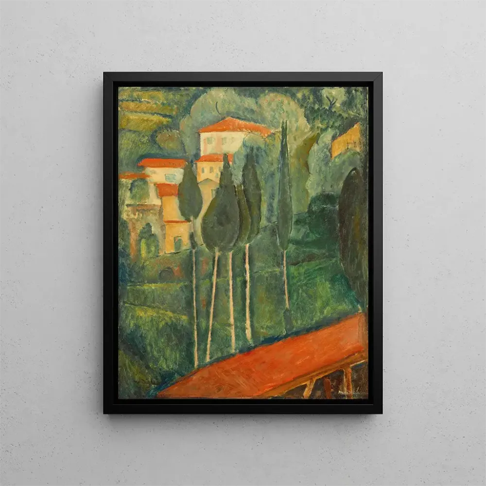 Maalaus Maisema etelässä - Amedeo Modigliani | Taidetuloste