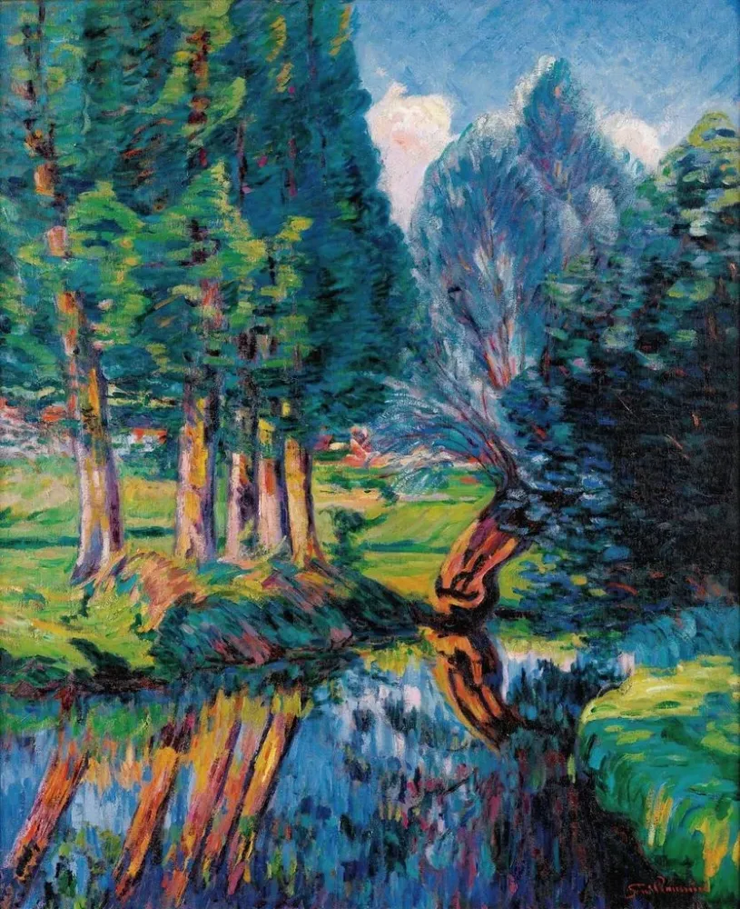 Maalaus maisemasta Breuilletistä - Armand Guillaumin | Taidetuloste