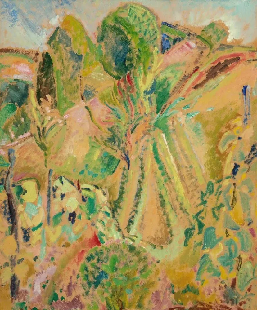 Maalaus maisemasta puiden kanssa - Alfred Henry Maurer | Taidetuloste