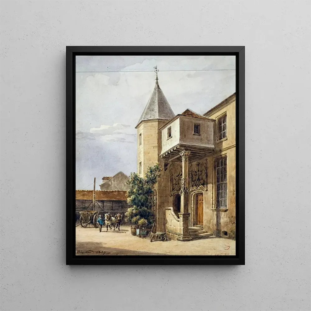 Maalaus Maison dite de Saint-Louis et hangar - Auguste Sébastien Bénard | Taidetuloste