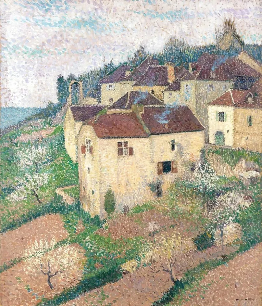 Maalaus Maisons à Saint - Cirq - Lapopie - Henri Martin | Taidetuloste