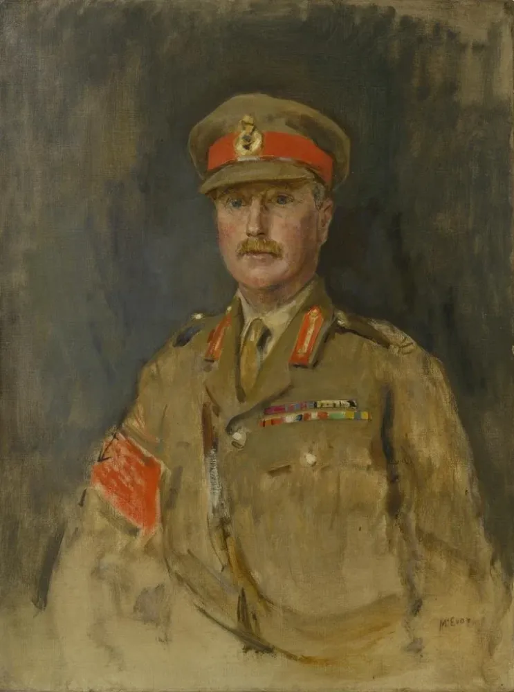 Maalaus Major-général C. E. Lawrie C.B. C.M.G. D.S.O. - Ambrose McEvoy