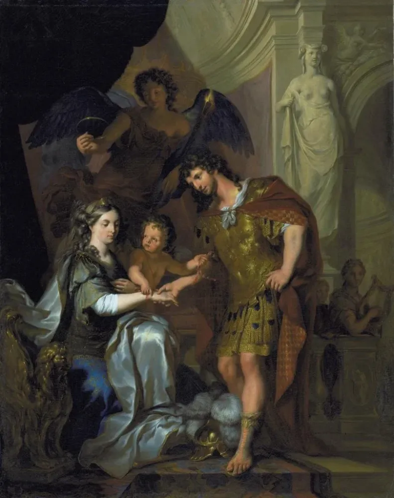 Maalaus Le mariage d'Alexandre et Roxane - Arnold Houbraken | Taidetuloste