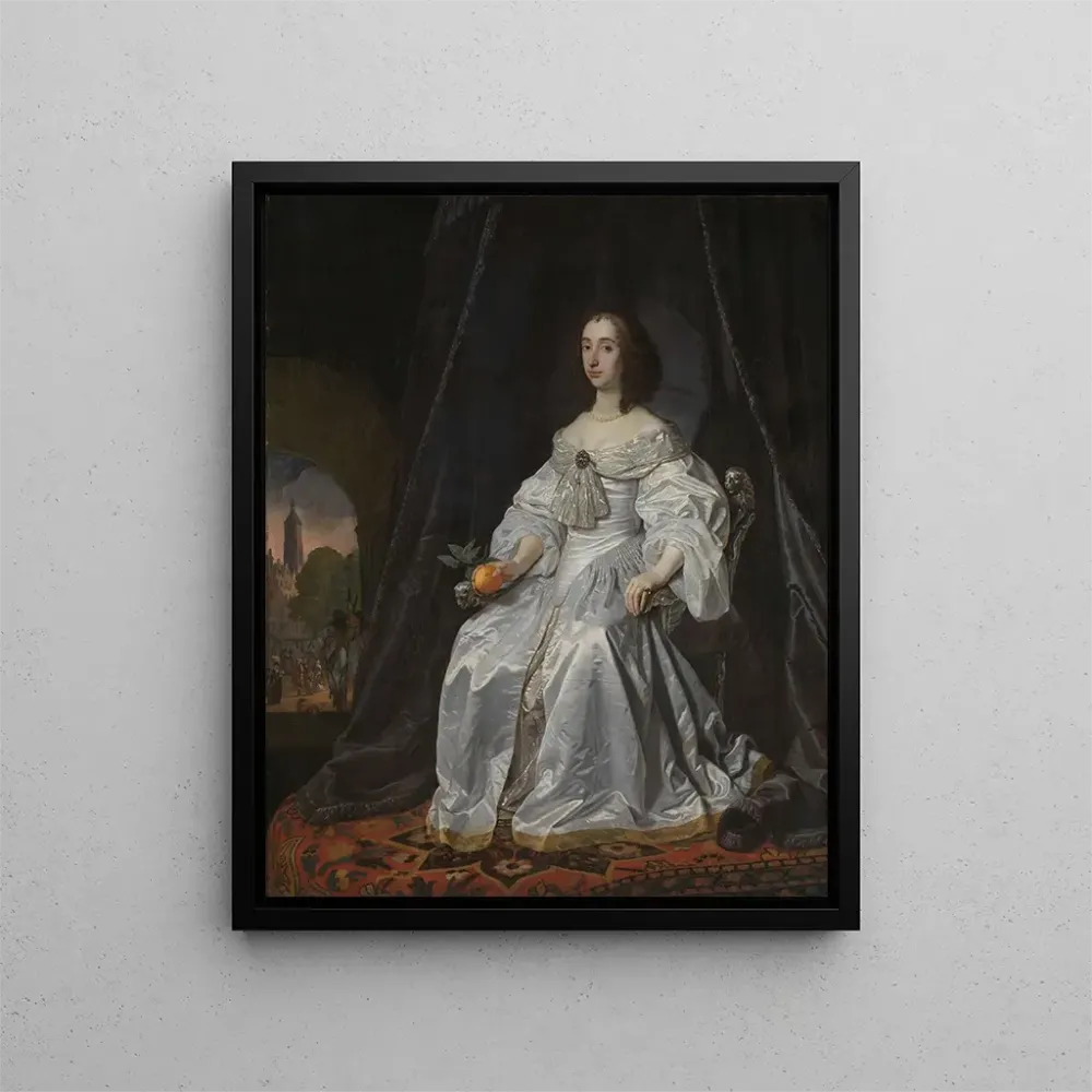Maalaus Marie Stuart, Orangen prinsessa, Guillaume II:n leski - Bartholomeus van der Helst | Taidetuloste