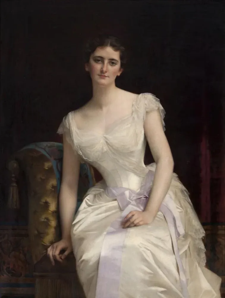Maalaus Mary Victoria Leiterin, tulevan Lady Curzon de Kedlestonin, Intian varakuningattaren, Alexandre Cabanel | Taidetul...
