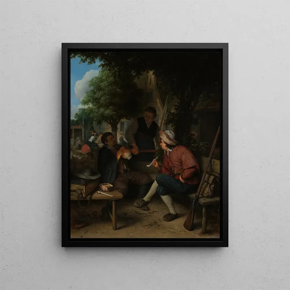 Maalaus Matkustajat levossa - Adriaen van Ostade | Taidetuloste