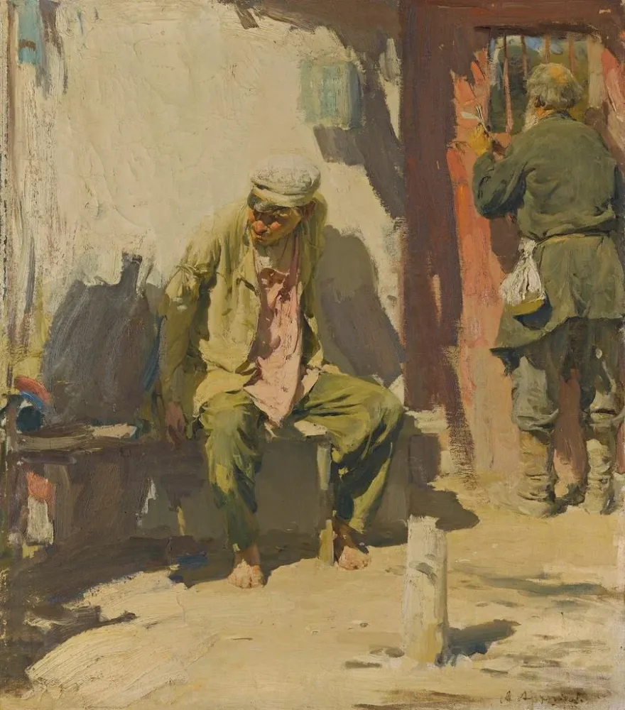 Maalaus Mendiants - Abram Efimovich Arkhipov | Taidetuloste