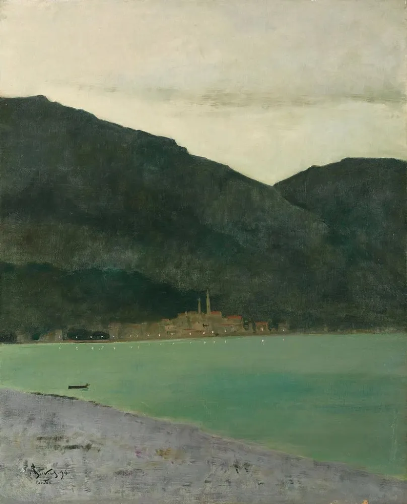 Maalaus Menton lähes yö 2. painos - Alfred Stevens | Taidetuloste