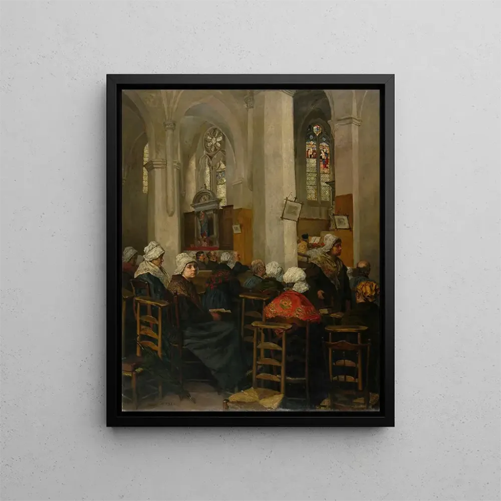 Maalaus La Messe - Charles - Henri Pille | Taidetuloste