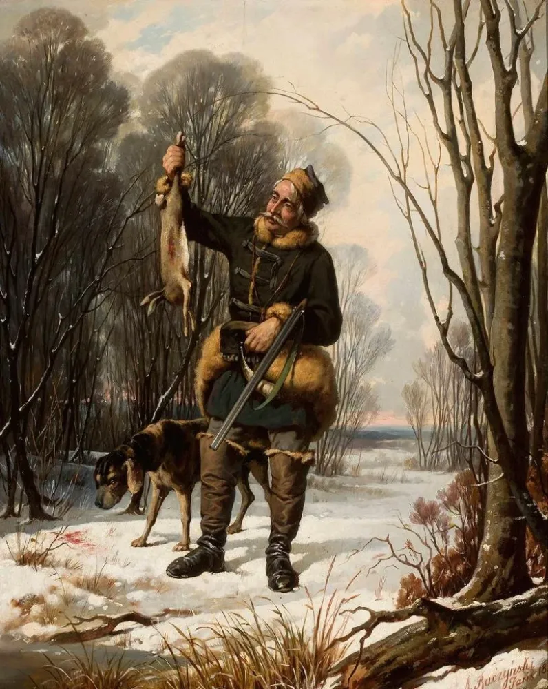 Maalaus Metsästäjä - Aleksander Raczyński | Taidetuloste