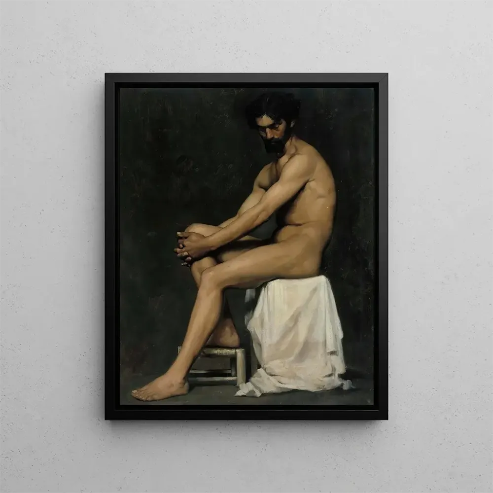 Maalaus Mies istuu - Albert Edelfelt | Taidetuloste