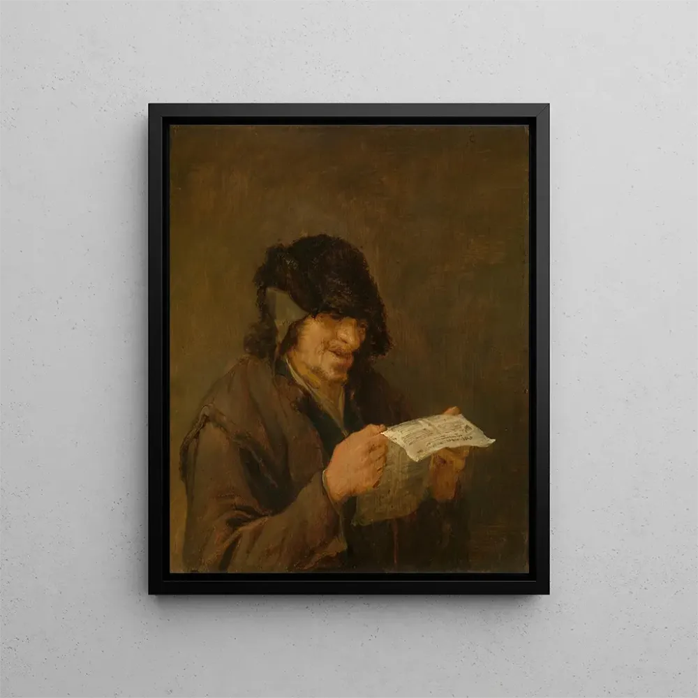 Maalaus Mies laulaen - Adriaen van Ostade | Taidetuloste