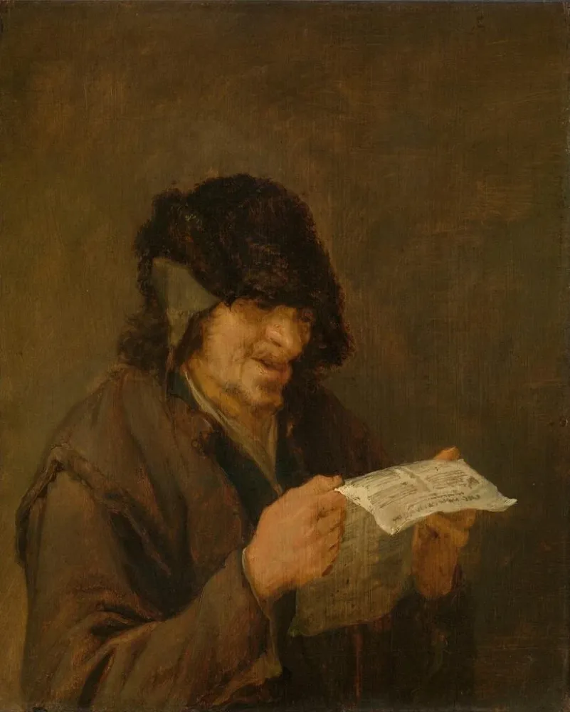 Maalaus Mies laulaen - Adriaen van Ostade | Taidetuloste