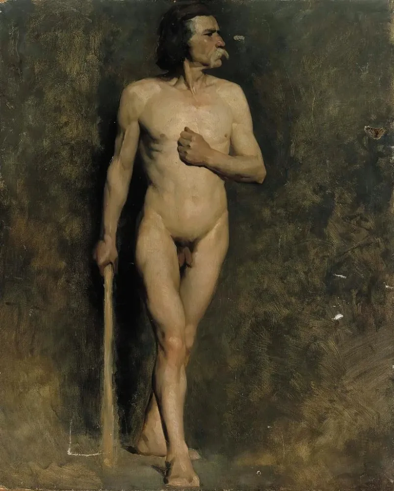 Maalaus Modèle masculin - Albert Edelfelt | Taidetuloste