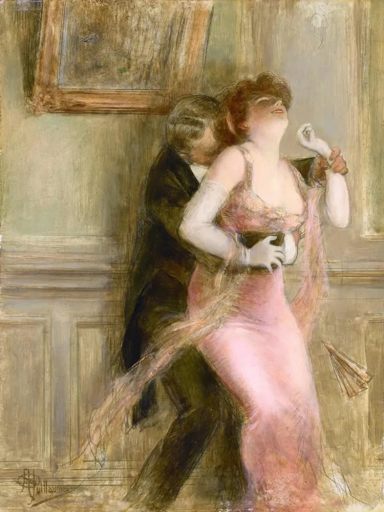 Maalaus Un moment volé - Albert Guillaume | Taidetuloste