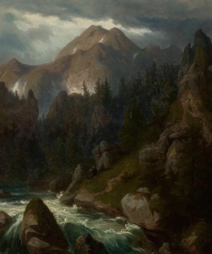 Maalaus Mont Pyszna dans les Tatras - Alfred Schoupp | Taidetuloste