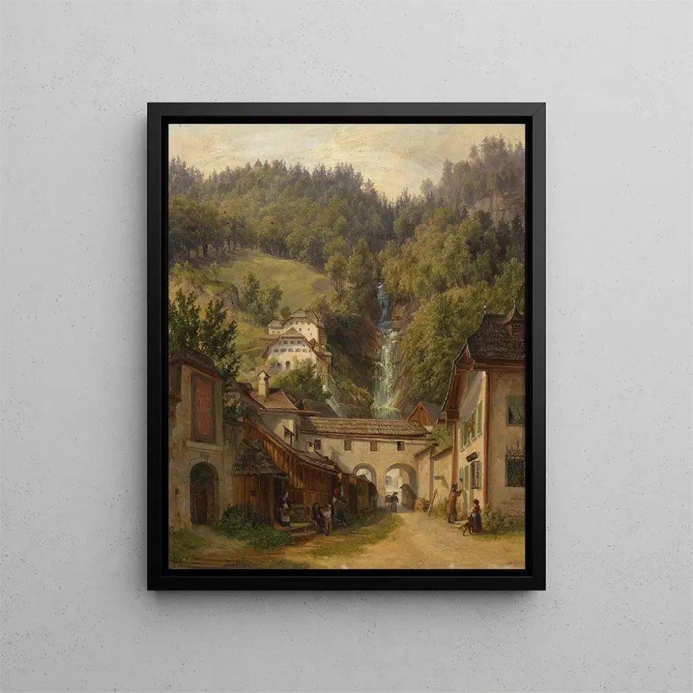 Maalaus Motif de Hallstatt - Anton Schiffer | Taidetuloste