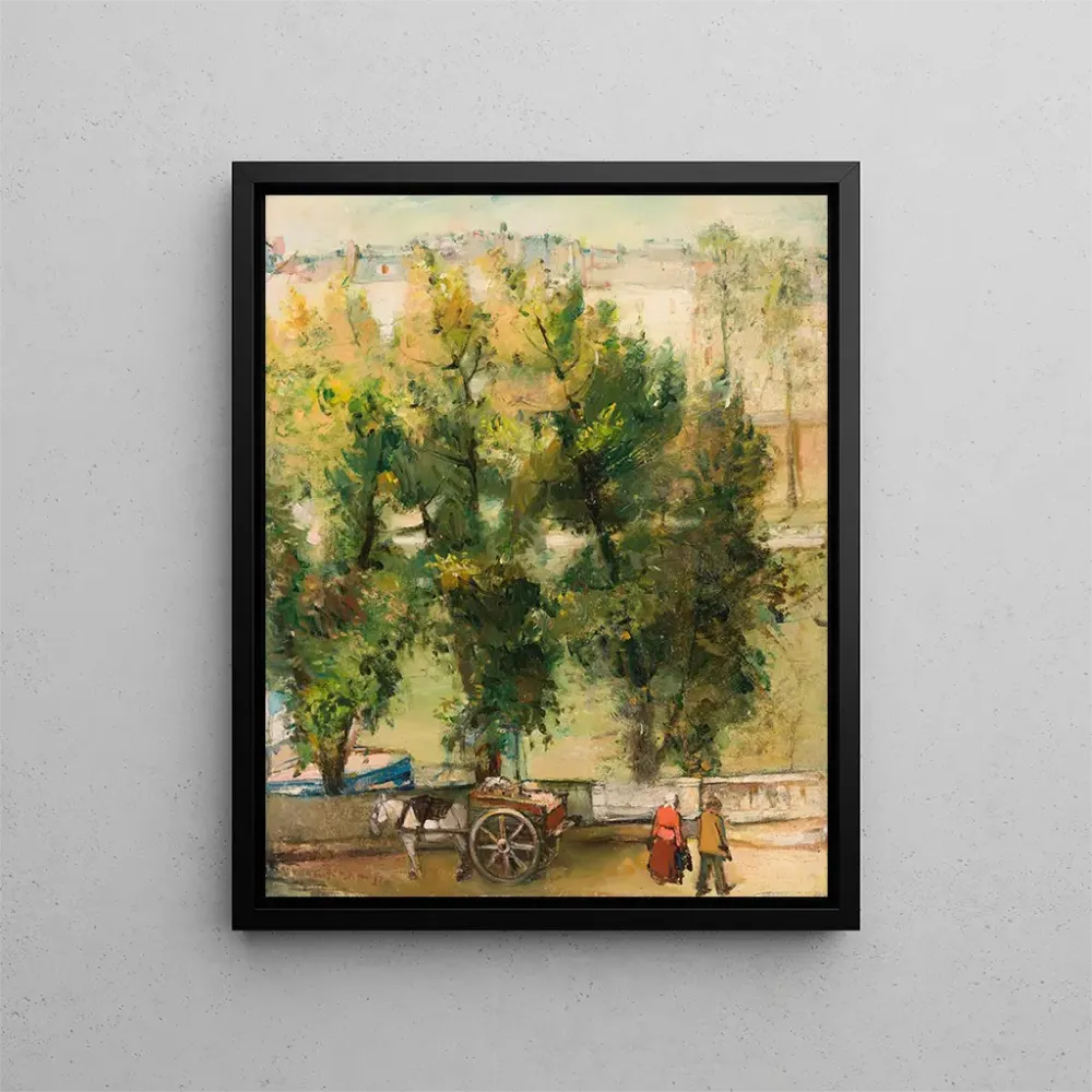 Maalaus Motif de Paris Paysage avec un cheval - Andrus Johani | Taidetuloste