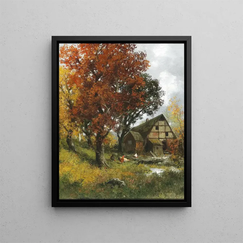 Maalaus Un moulin dans une êt d'automne - Adolf Kaufmann | Taidetuloste