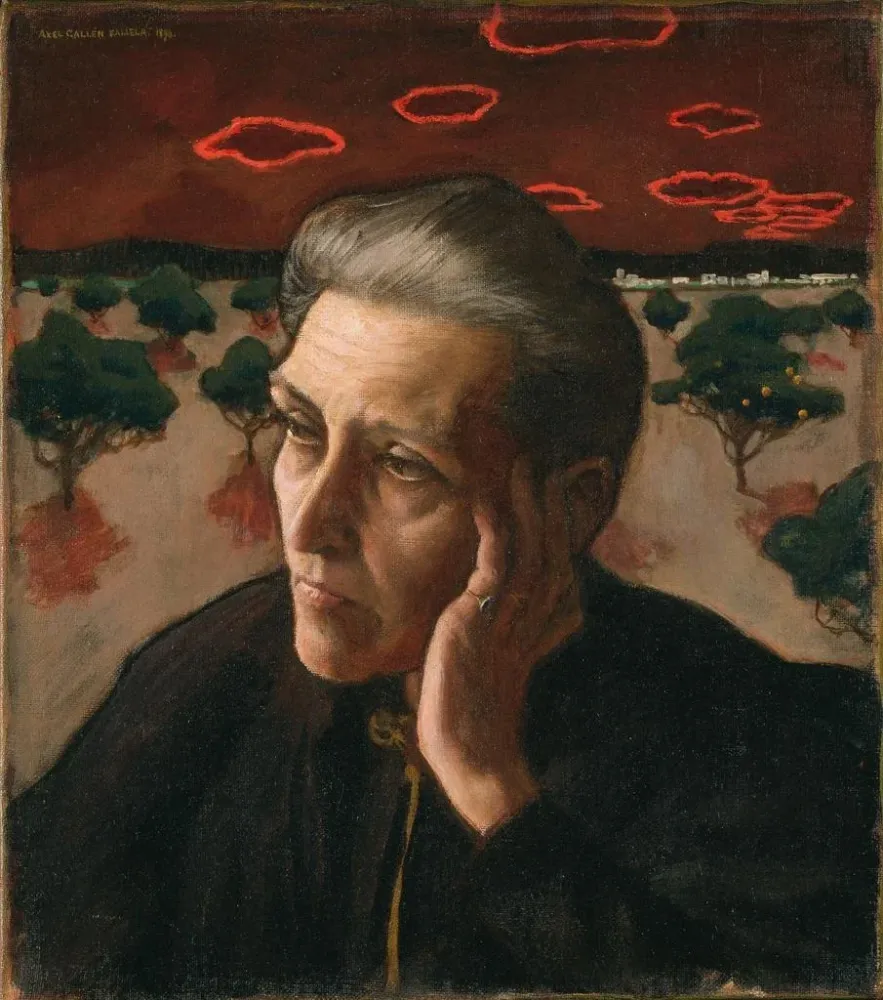 Maalaus La Mère des artistes - Akseli Gallen-Kallela | Taidetuloste