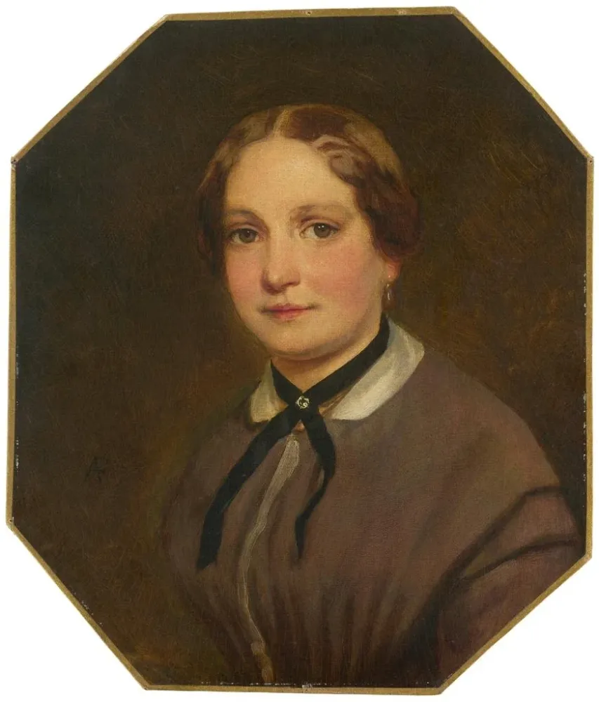 Maalaus Muotokuva hänen sisarestaan Emilie 1827-1873 - Anselm Feuerbach | Taidetuloste