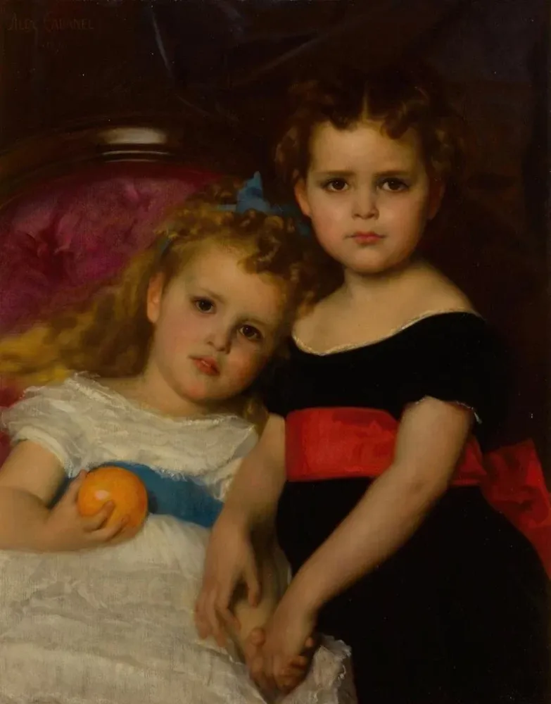 Maalaus Muotokuva kahdesta sisaresta - Alexandre Cabanel | Taidetuloste