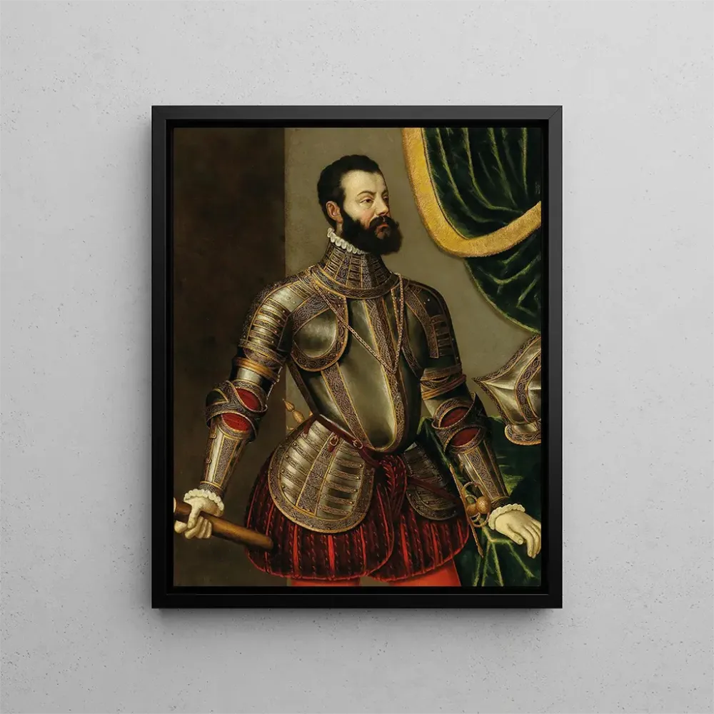 Maalaus Muotokuva komentaja Alfonso d'Avalos Marchese del Vasto - Agostino Galeazzi | Taidetuloste