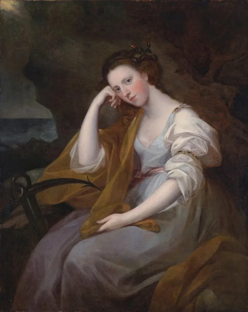 Maalaus Muotokuva Lady Louisa Leveson Gowerista toivon jumalattarena Spes - Angelica Kauffman | Taidetuloste