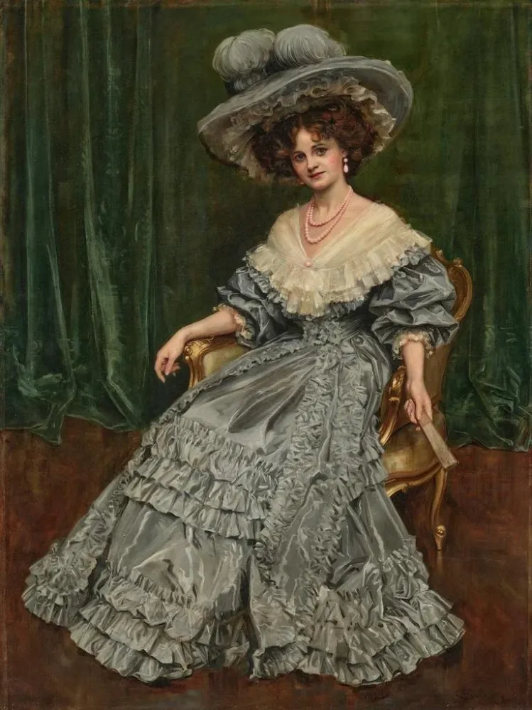 Maalaus Muotokuva Miss Gertie Millarista, myöhemmin Dudleyn kreivitär - Albert Henry Collings | Taidetuloste