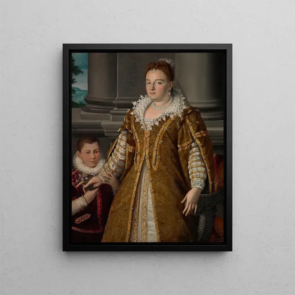 Maalaus Muotokuva suurherttuatar Bianca Capello de Médicisistä ja hänen pojastaan - Alessandro Allori | Taidetuloste